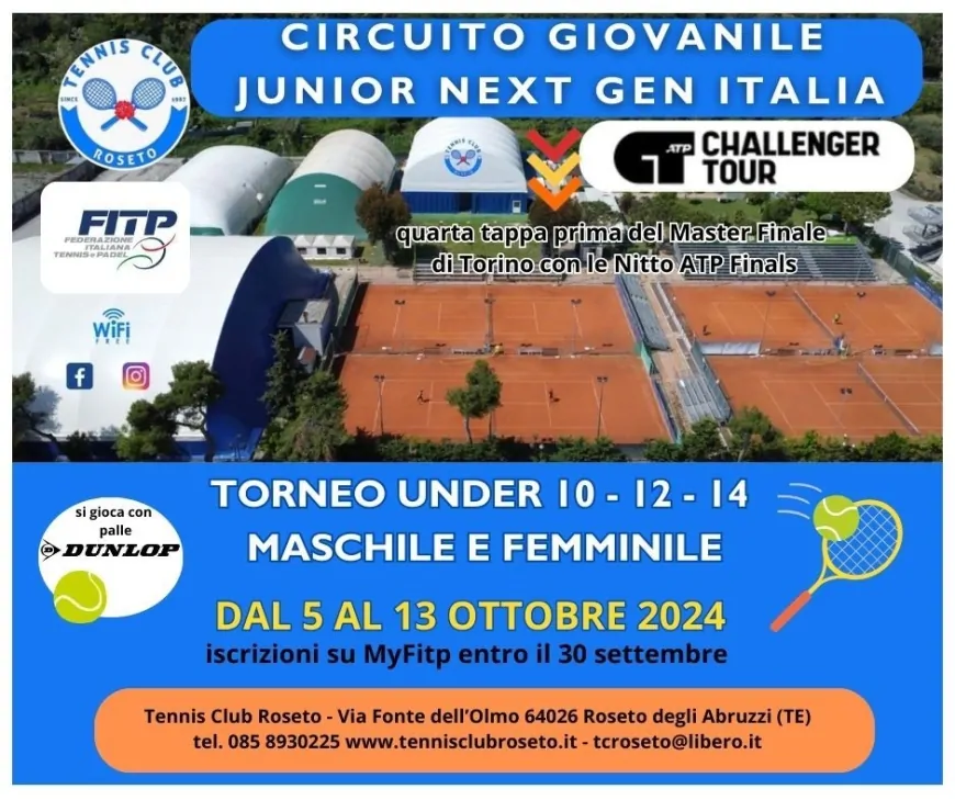 COMUNICATO STAMPA  – TENNIS CLUB ROSETO